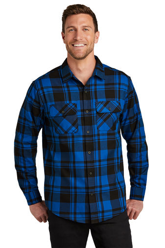 B93) W668 Port Authority Plaid Flannel Shirt - ROCKZONE AMERICAS