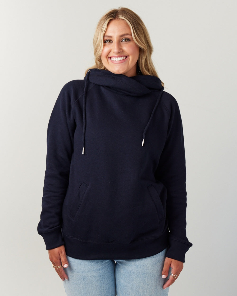 16) (D) STYLE # EZ329 ENZA LADIES FUNNEL NECK HOODED