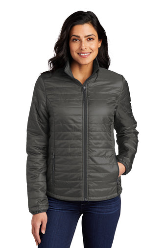 J2) L850 Port Authority Ladies Packable Puffy Jacket - BLADECORE