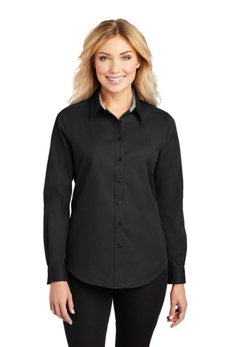 H4) L608 Port Authority Ladies Long Sleeve Easy Care Shirt - OILQUICK