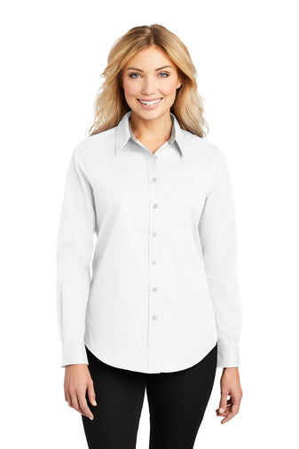 H4) L608 Port Authority Ladies Long Sleeve Easy Care Shirt - SHEARCORE