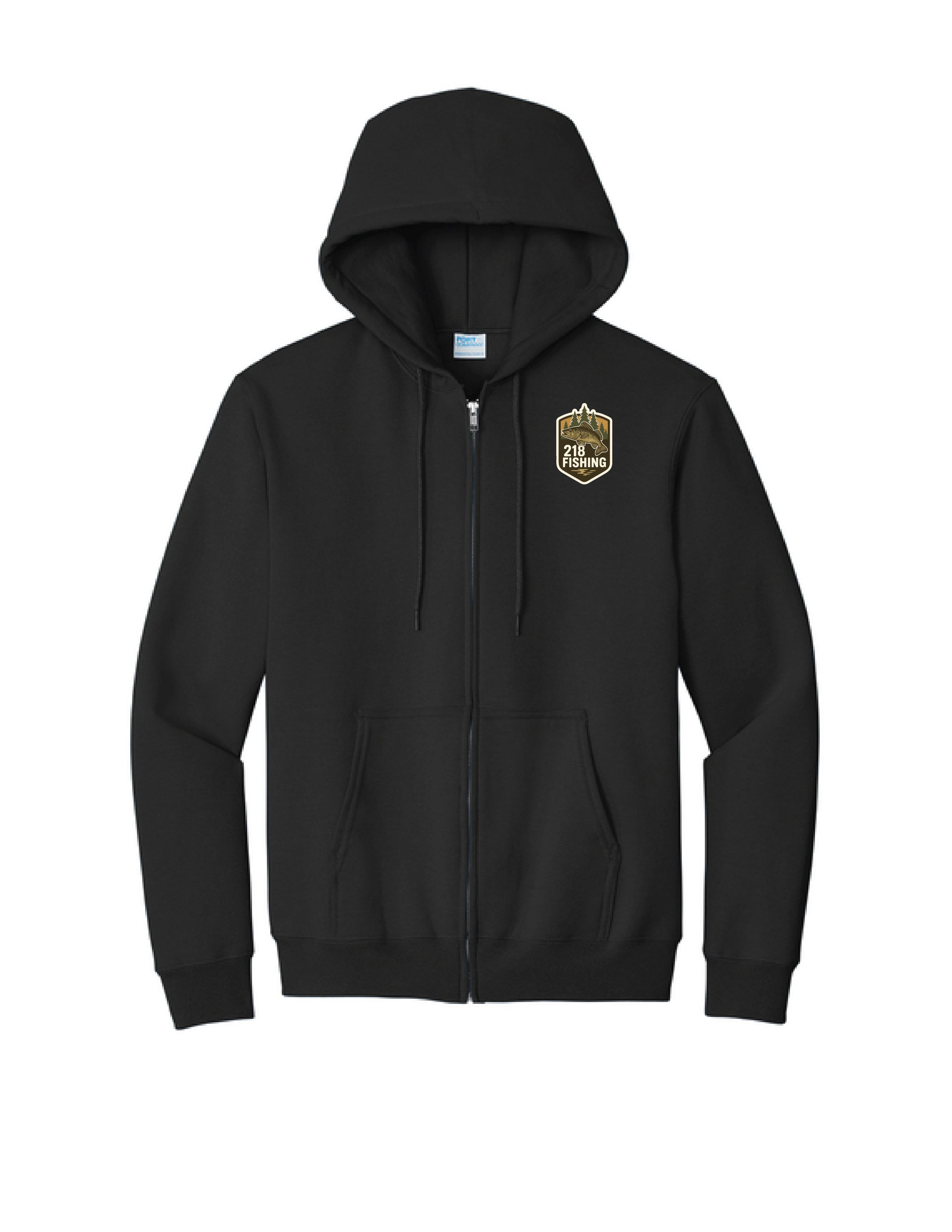 5 ) # PC90ZH PORT & CO UNISEX FULL ZIP HOODED SWEATSHIRT - 218