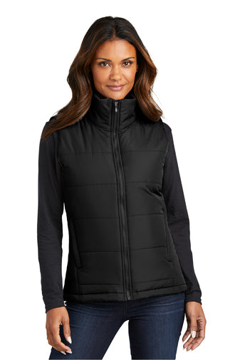 G) STYLE# J853 MENS OR L853 LADIES PUFFER VESTS (CORPORATE LOGO)