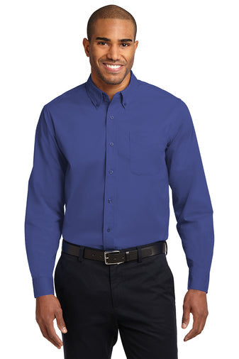 B6) S608 Port Authority Long Sleeve Easy Care Shirt - OIL QUICK