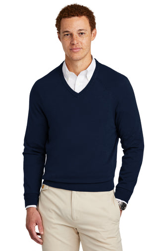 5) (A) STYLE # BB18400 BROOKS BROTHERS COTTON V-NECK SWEATER