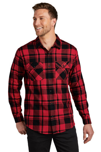 B93) W668 Port Authority Plaid Flannel Shirt - BLADECORE