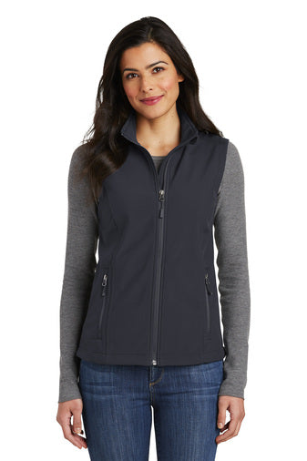 2) (D)  STYLE# L325 LADIES CORE SOFTSHELL VEST