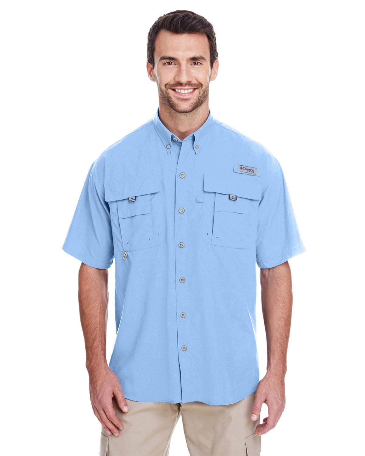 B1) 7047 Columbia Men's Bahama ll Short-Sleeve Shirt - BLADECORE