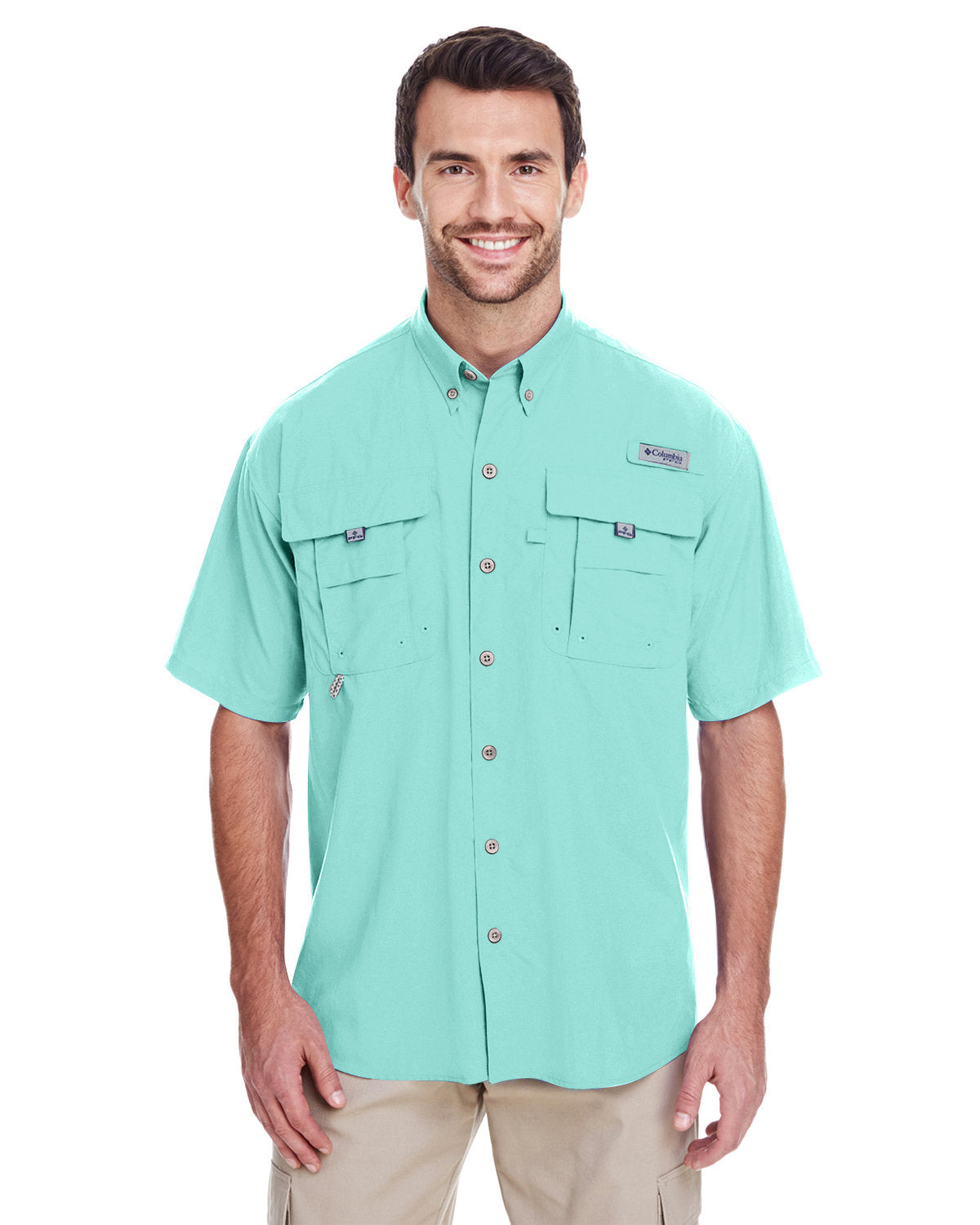 B1) 7047 Columbia Men's Bahama ll Short-Sleeve Shirt - OILQUICK