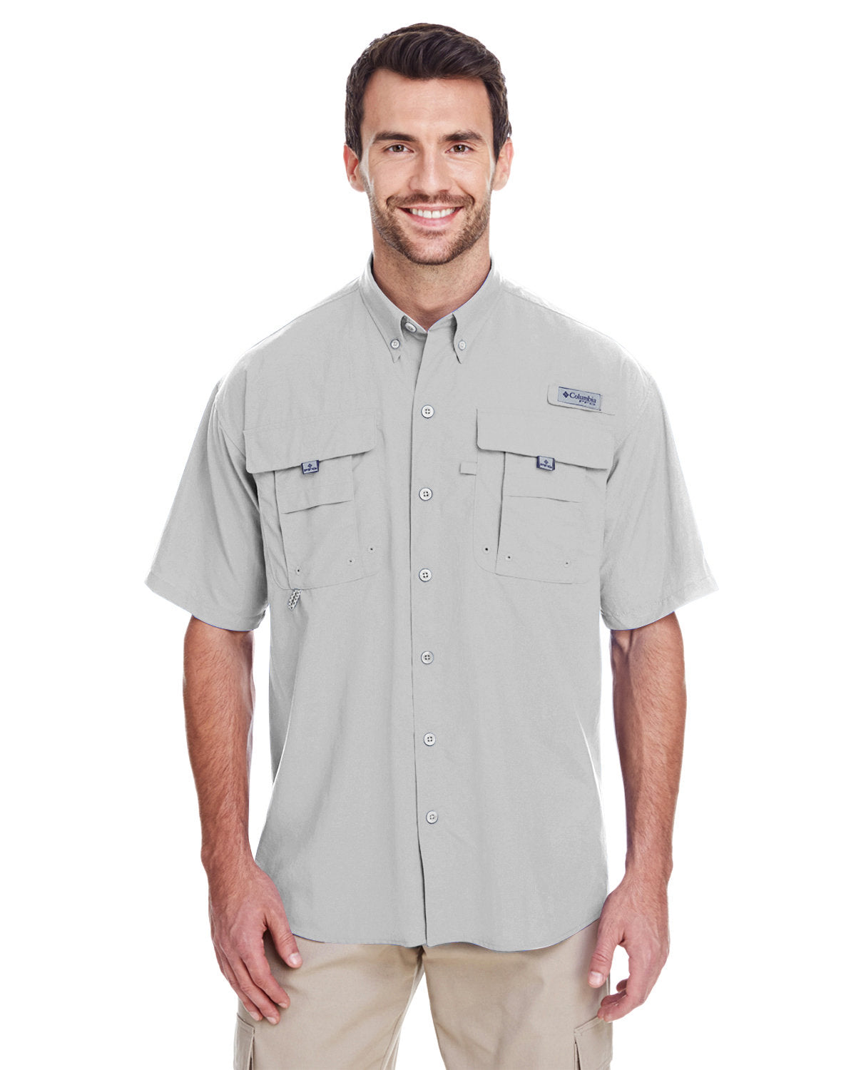 B1) 7047 Columbia Men's Bahama ll Short-Sleeve Shirt - BLADECORE