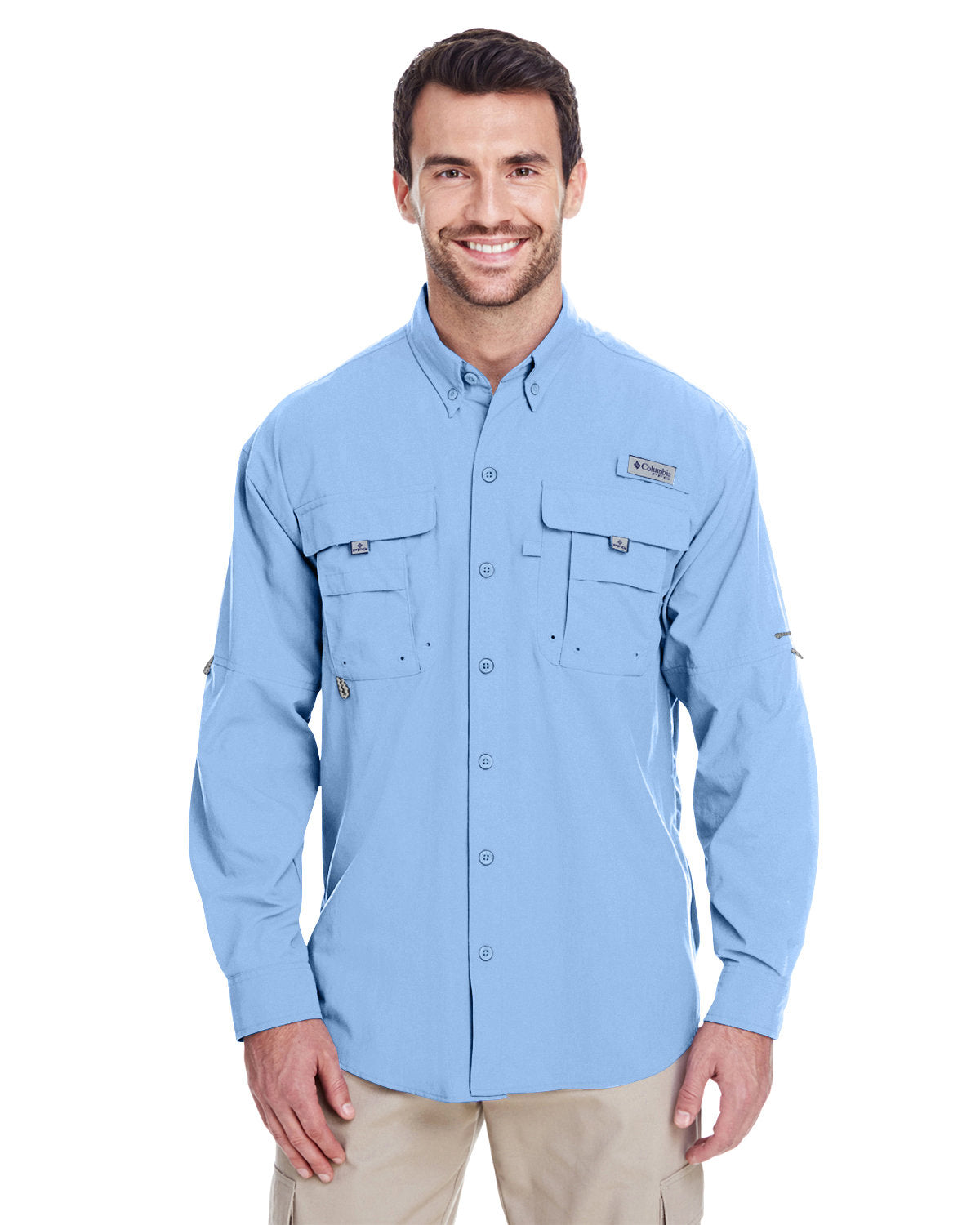 B2) 7048 Columbia Men's Bahama ll Long-Sleeve Shirt - CONNECT WORK TOOLS