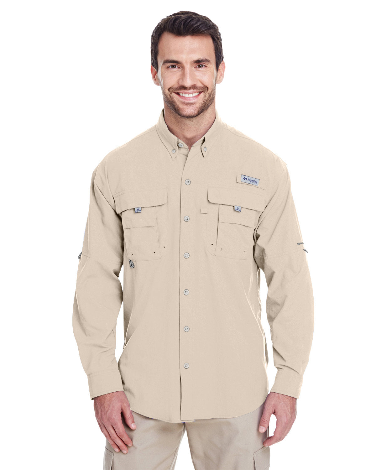 B2) 7048 Columbia Men's Bahama ll Long-Sleeve Shirt - CONNECT WORK TOOLS