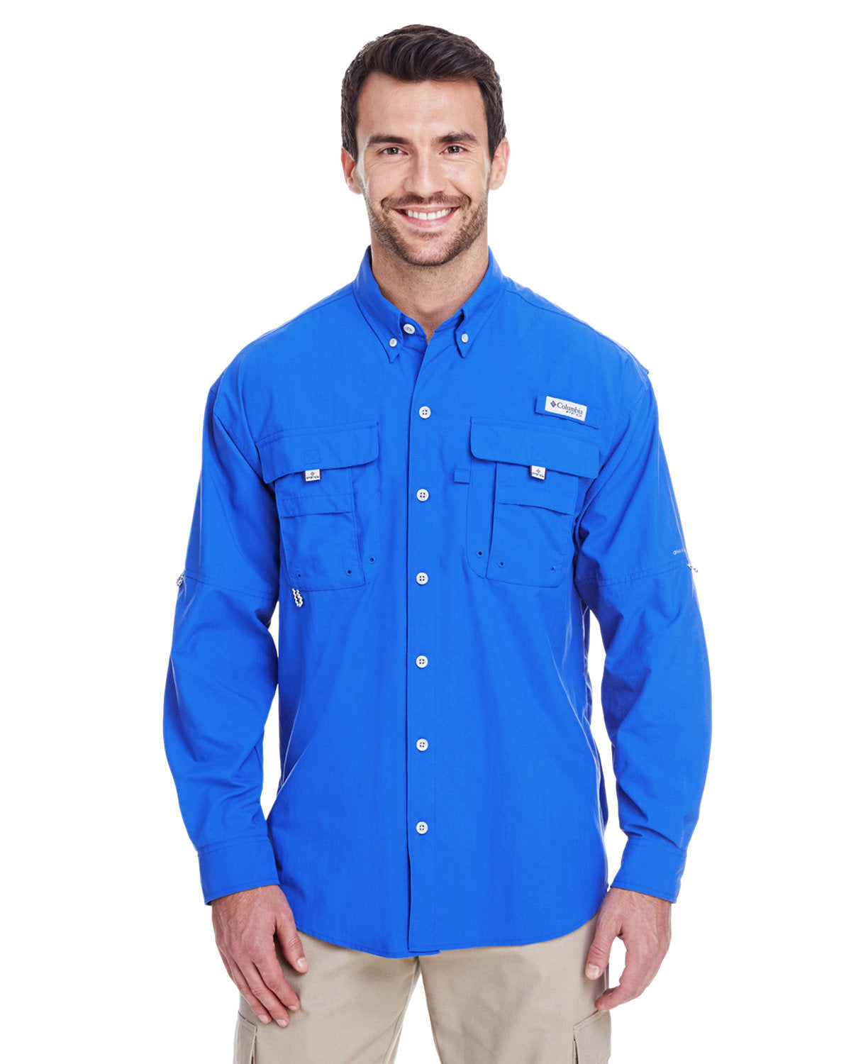 B2) 7048 Columbia Men's Bahama ll Long-Sleeve Shirt - CONNECT WORK TOOLS