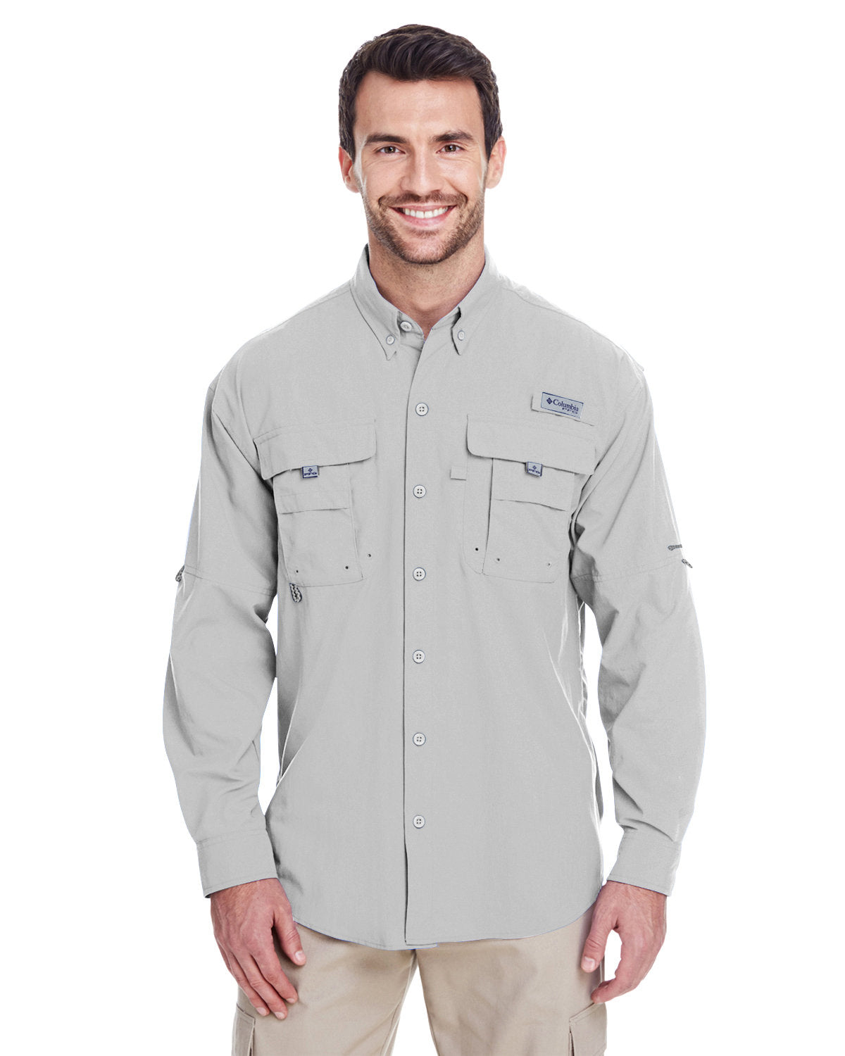 B2) 7048 Columbia Men's Bahama ll Long-Sleeve Shirt - BLADECORE