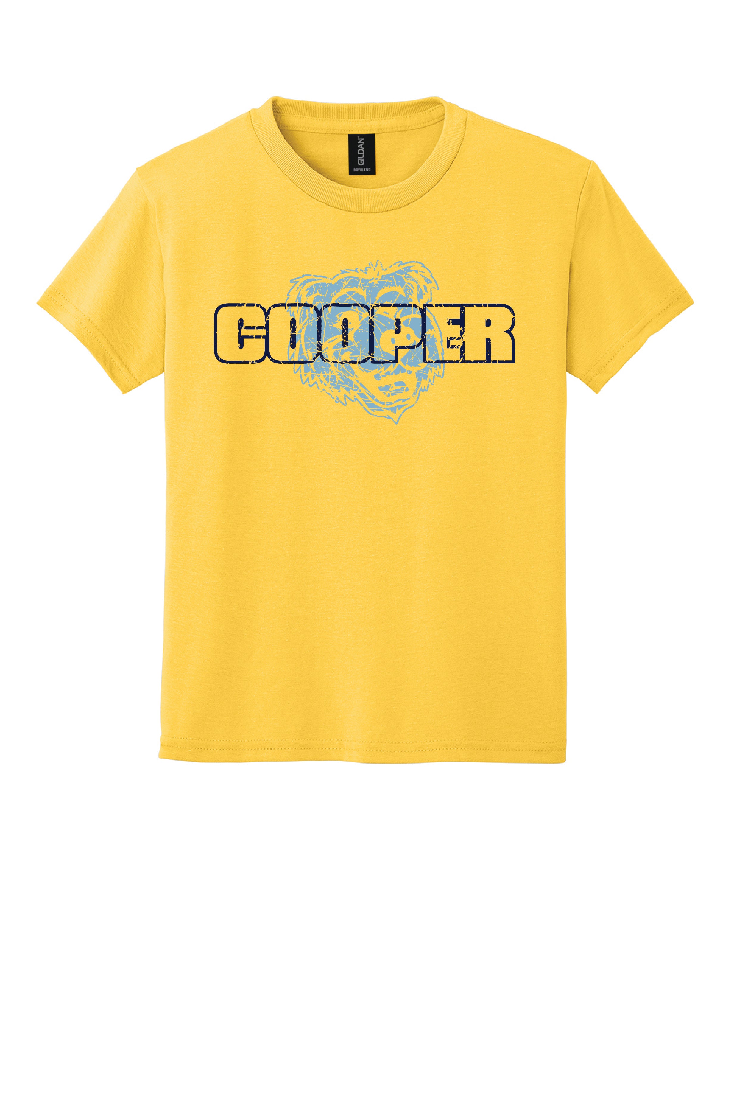 17A) 8000B  Gildan® Youth Dry Blend® 50 Cotton/50 Poly T-Shirt (Cooper)