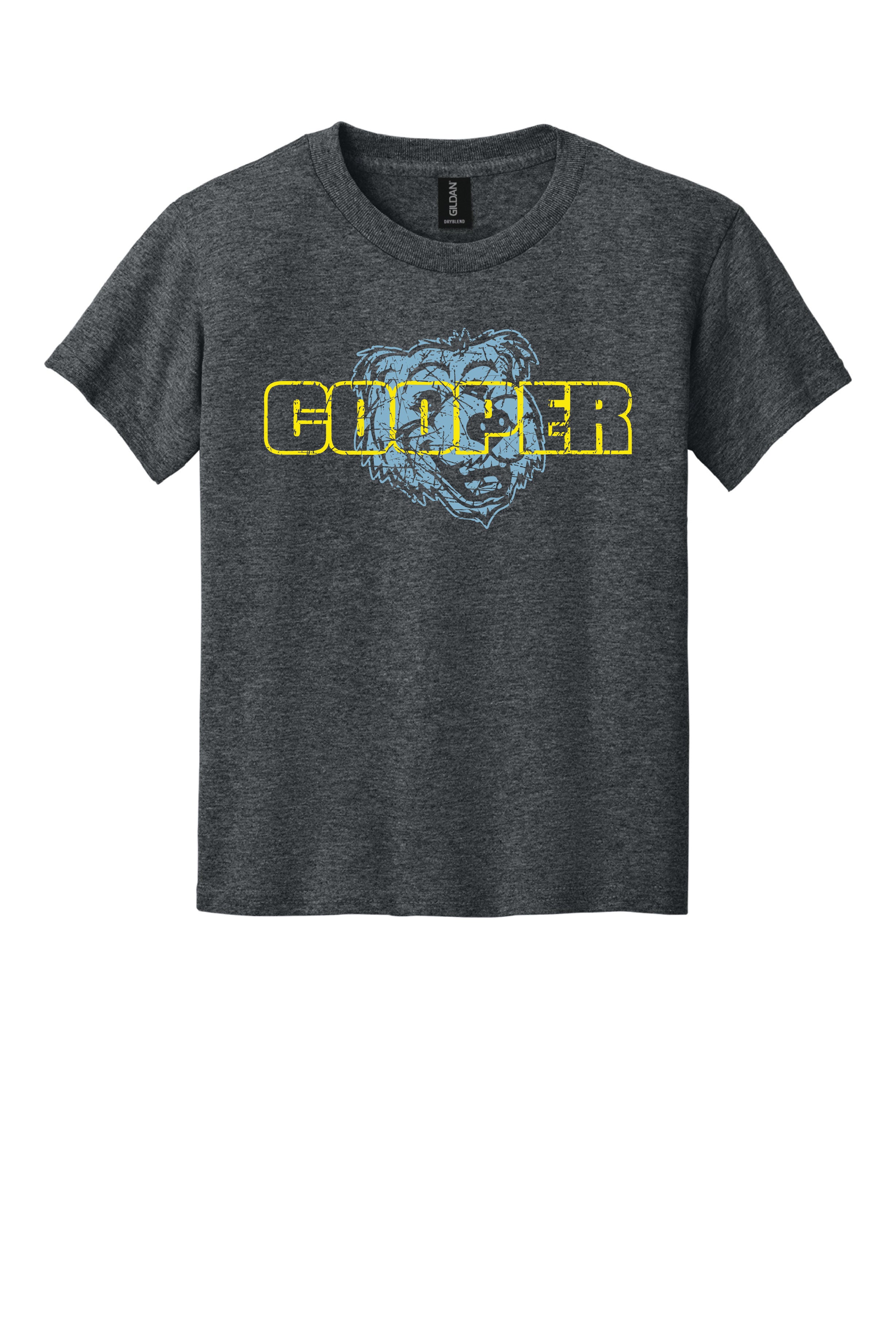 17A) 8000B  Gildan® Youth Dry Blend® 50 Cotton/50 Poly T-Shirt (Cooper)