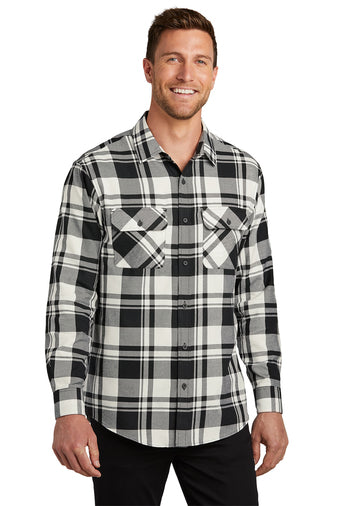 B93) W668 Port Authority Plaid Flannel Shirt - CONNECT WORK TOOLS