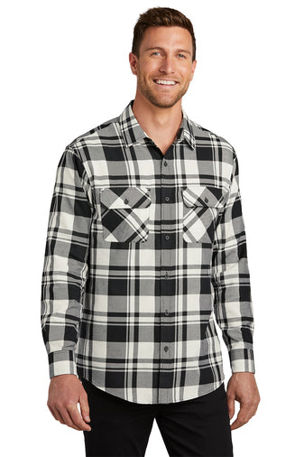 B93) W668 Port Authority Plaid Flannel Shirt - ROCKZONE AMERICAS