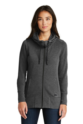 I3) LNEA511 New Era Ladies Tri-Blend Fleece Full-Zip Hoodie - OILQUICK