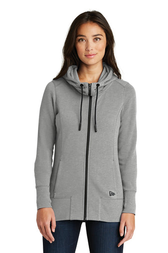 I3) LNEA511 New Era Ladies Tri-Blend Fleece Full-Zip Hoodie - OILQUICK