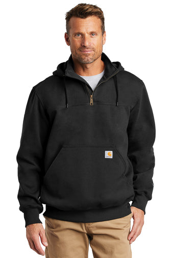 E4) CT100617 Carhartt Rain Defender Paxton Heavyweight Hooded Zip Mock Sweatshirt - OILQUICK