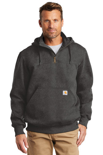 E4) CT100617 Carhartt Rain Defender Paxton Heavyweight Hooded Zip Mock Sweatshirt - BLADECORE