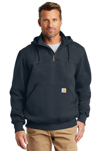 E4) CT100617 Carhartt Rain Defender Paxton Heavyweight Hooded Zip Mock Sweatshirt - CONNECT WORK TOOLS