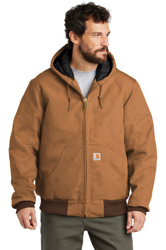 F3) CTSJ140 Carhartt Quilted-Flannel-Lined Duck Active Jac - OILQUICK