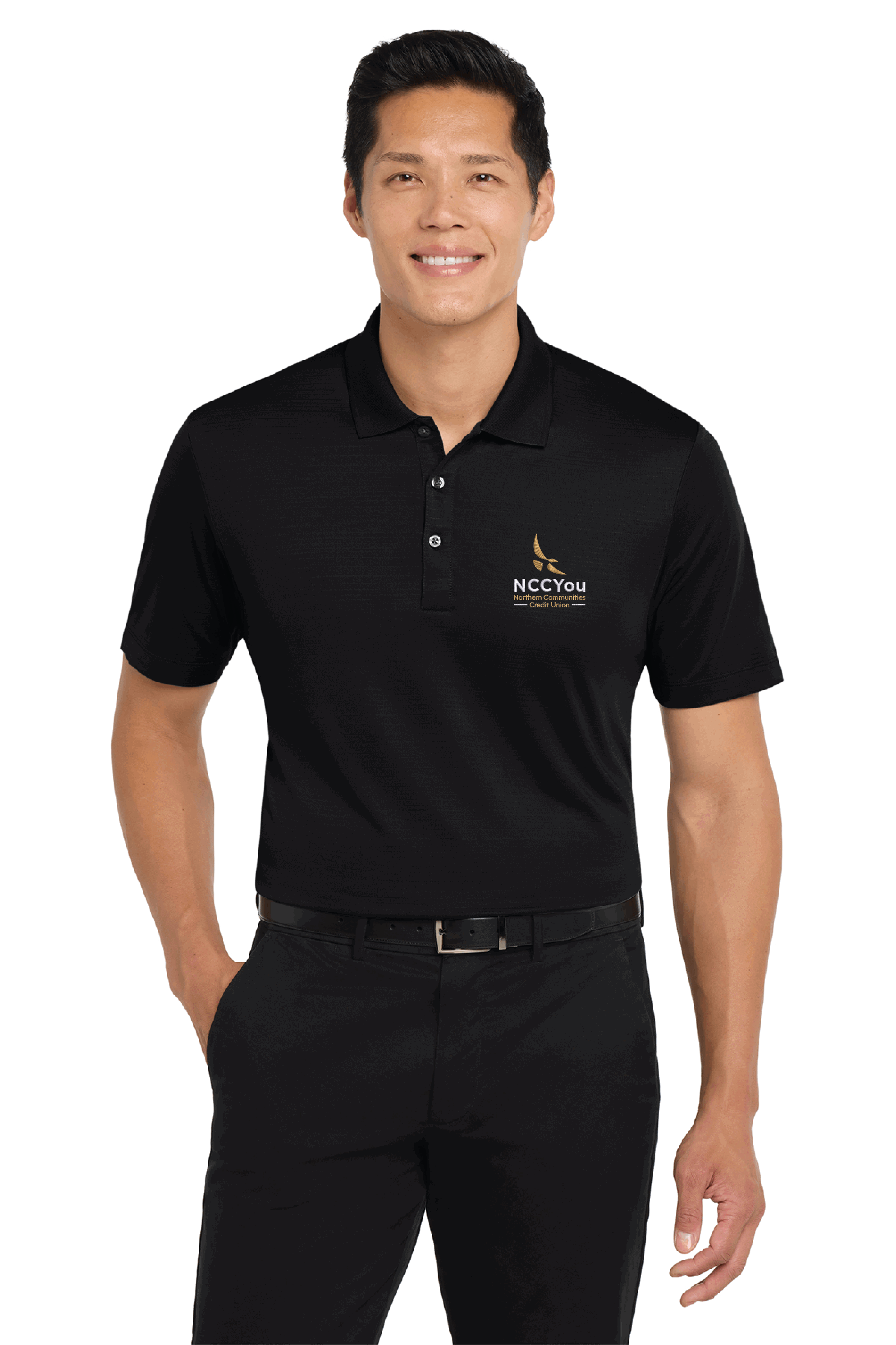 2) K587 MEN'S ECLIPSE STRETCH POLO - NCCU
