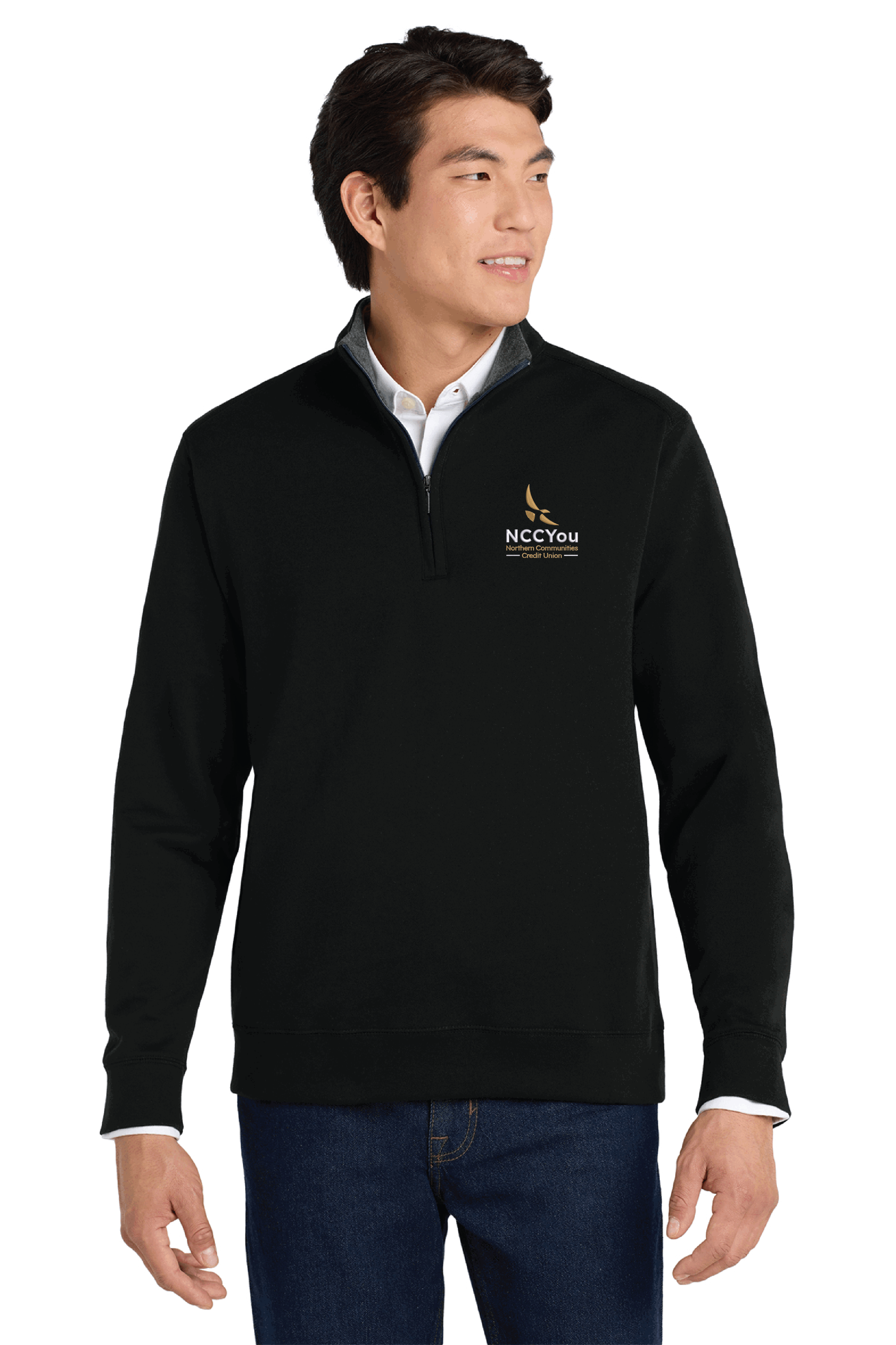 16 ) K807 PORT AUTHORITY 1/4 ZIP - NCCU