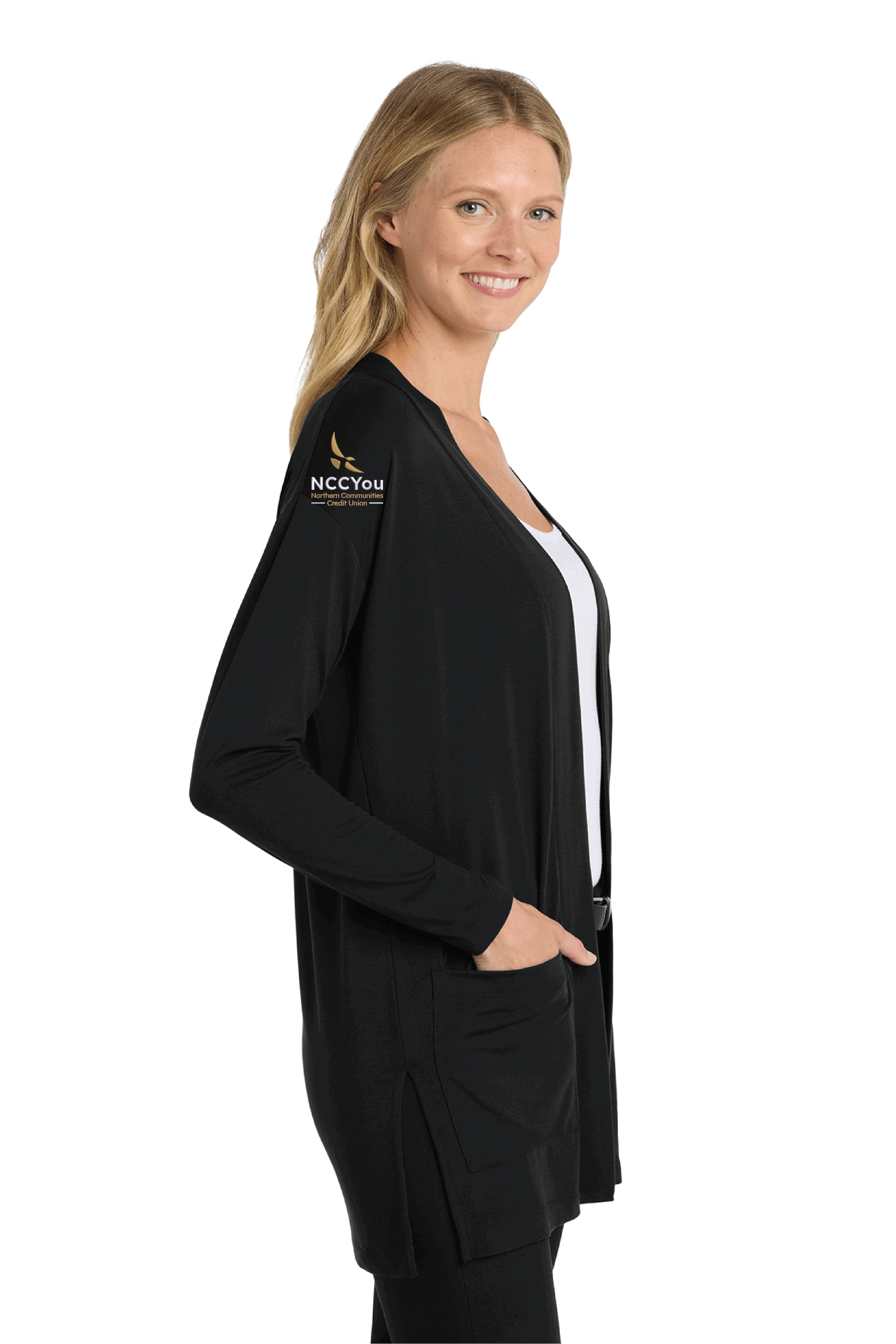 11) STYLE #  LK5434 LADIES CONCEPT LONG POCKET CARDIGAN - NCCU