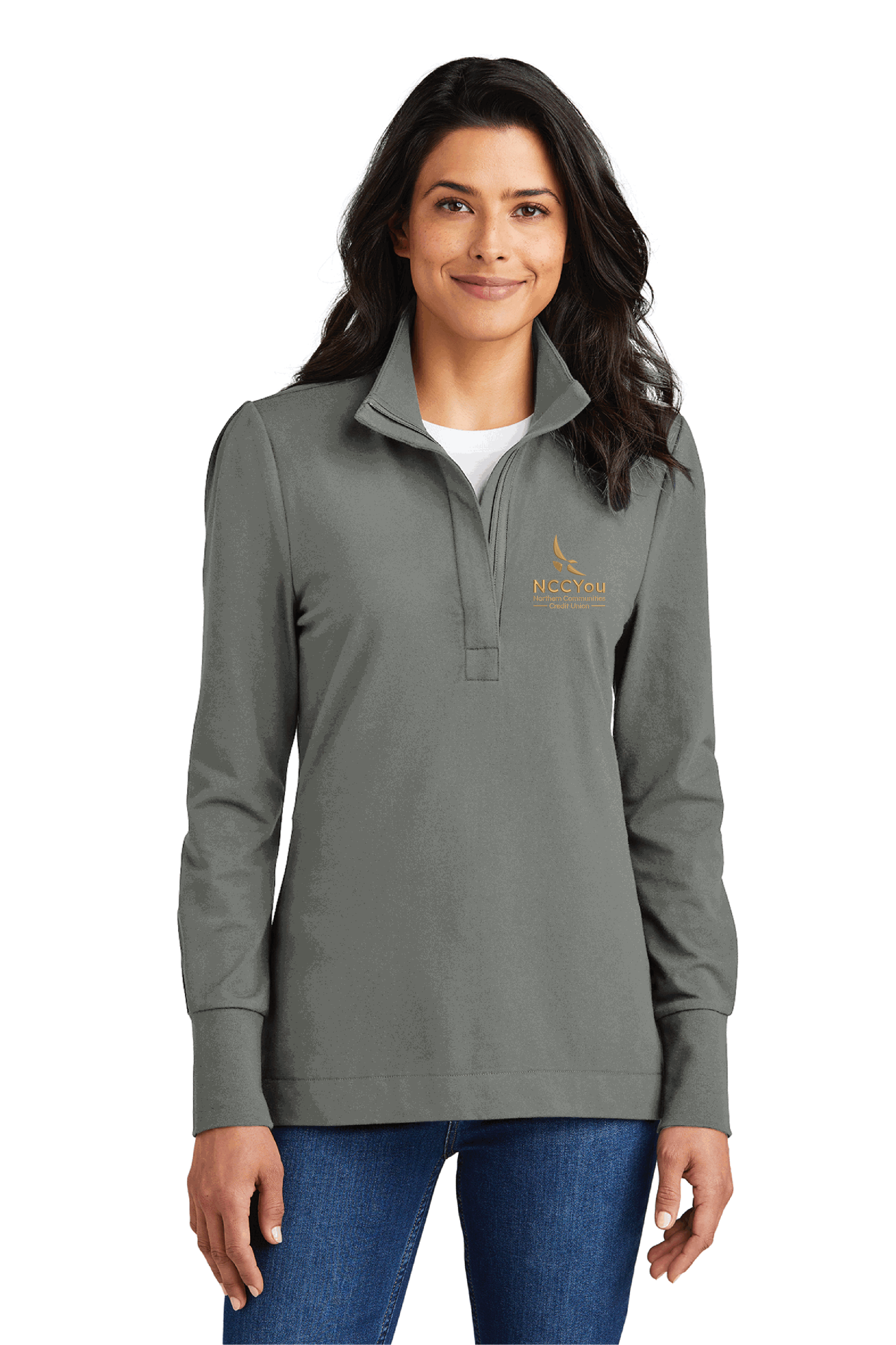 19) STYLE # LK829 LADIES FAIRWAY STRETCH 1/4 ZIP - NCCU
