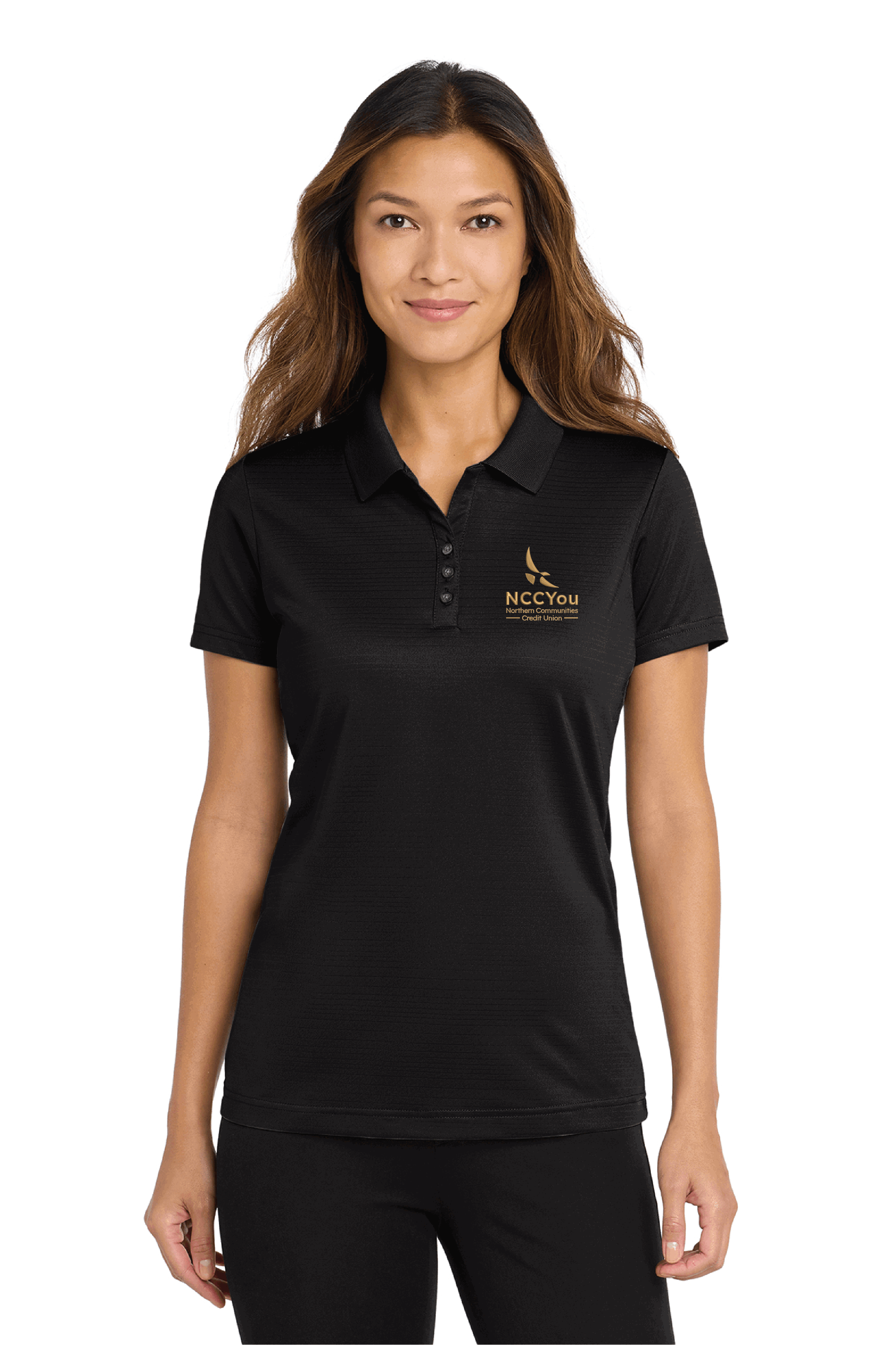 1) LK587 LADIES ECLIPSE STRETCH POLO - NCCU