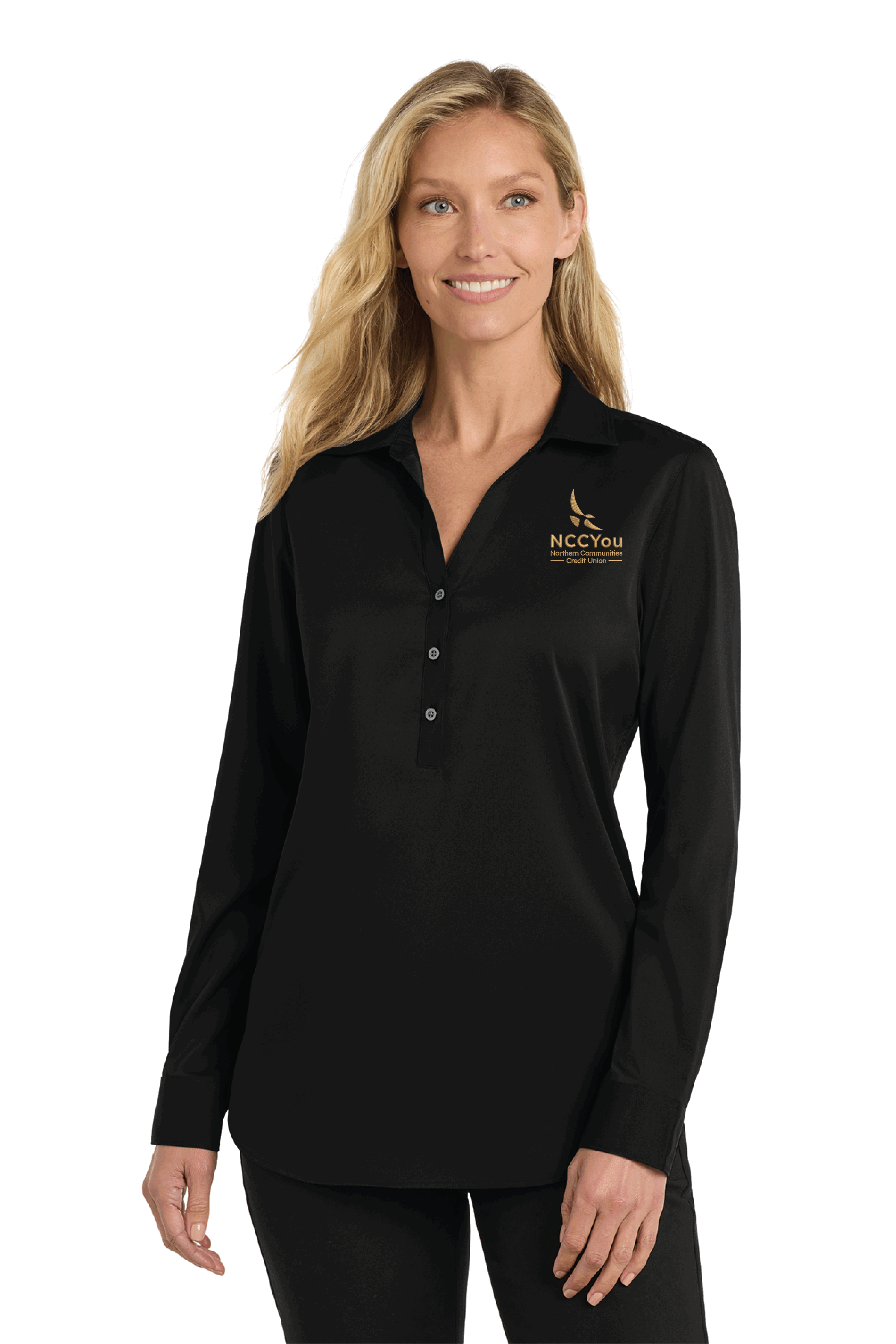 39 ) LW680 WOMENS CITY STRETCH TUNIC - NCCU