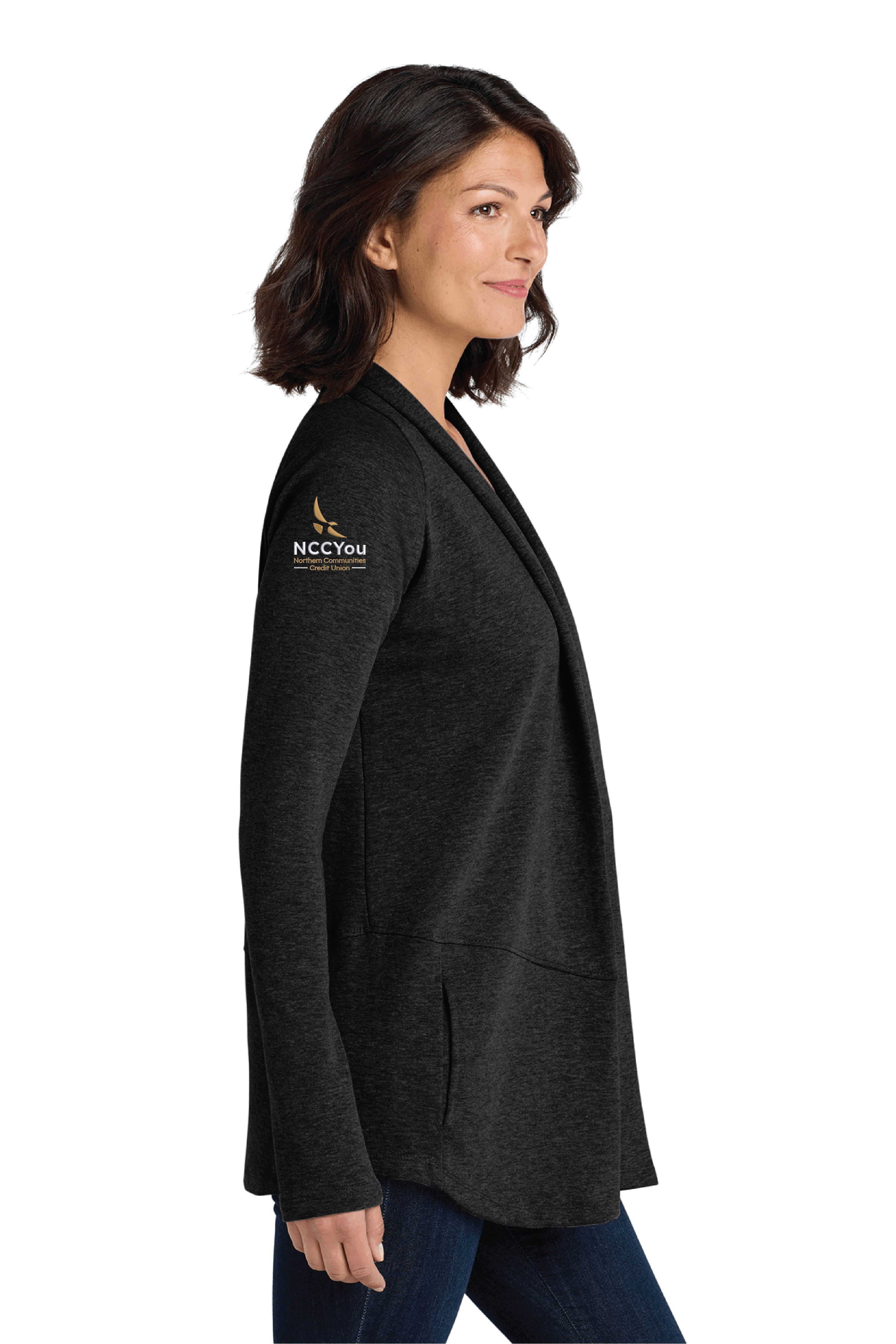 13) STYLE # L807 LADIES INTERLOCK CARDIGAN - NCCU