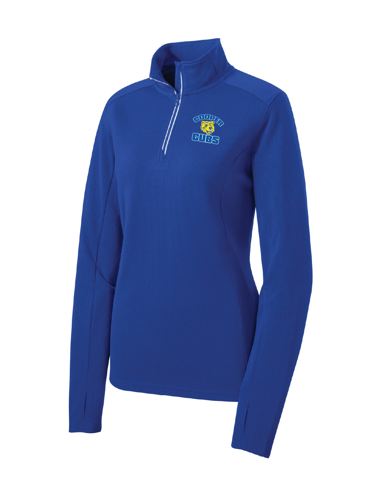 12B) LST860  Sport-Tek® Women's Sport-Wick® Textured 1/4-Zip Pullover ( cooper )