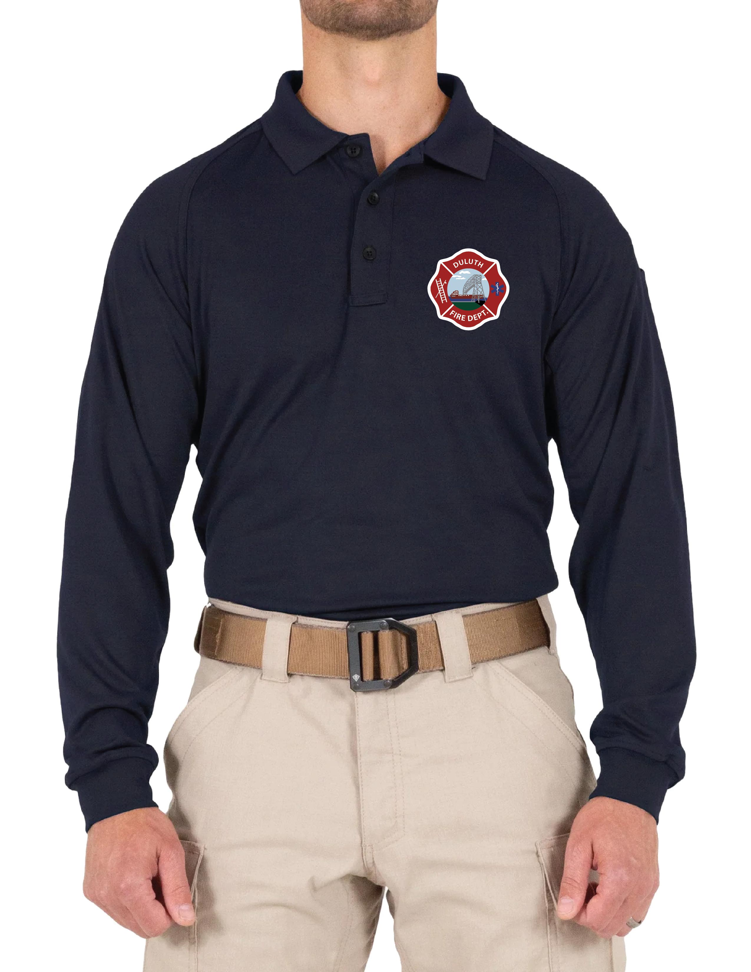 H) STYLE# 111503 MENS FIRST TACTICAL PERFORMANCE LONG SLEEVE POLO