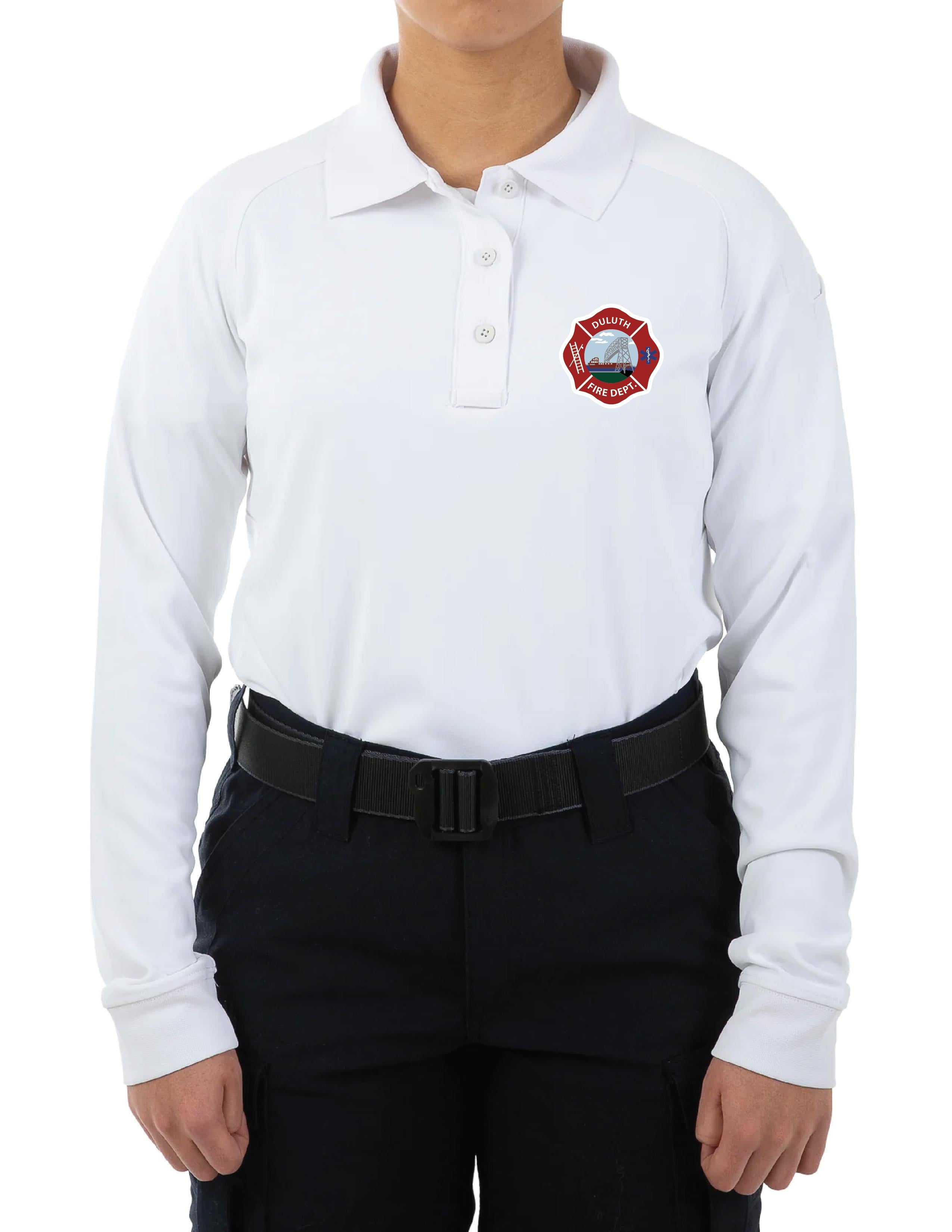 I) STYLE # 121503 WOMENS FIRST TACTICAL PERFORMANCE LONG SLEEVE POLO