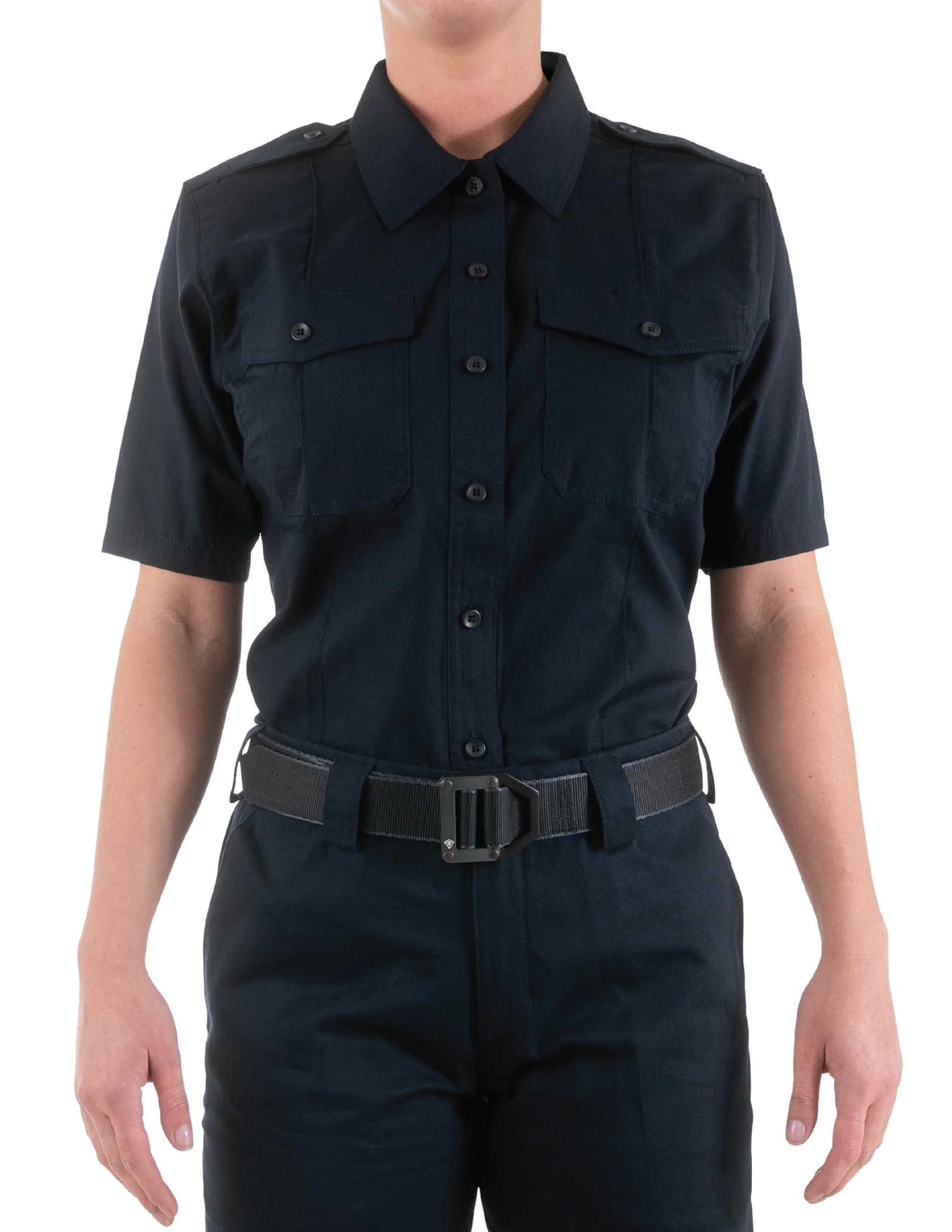 K) STYLE # 122001  WOMENS FIRST TACTICAL SHORT SLEEVE PRO DUTY UNIFORM SHIRT