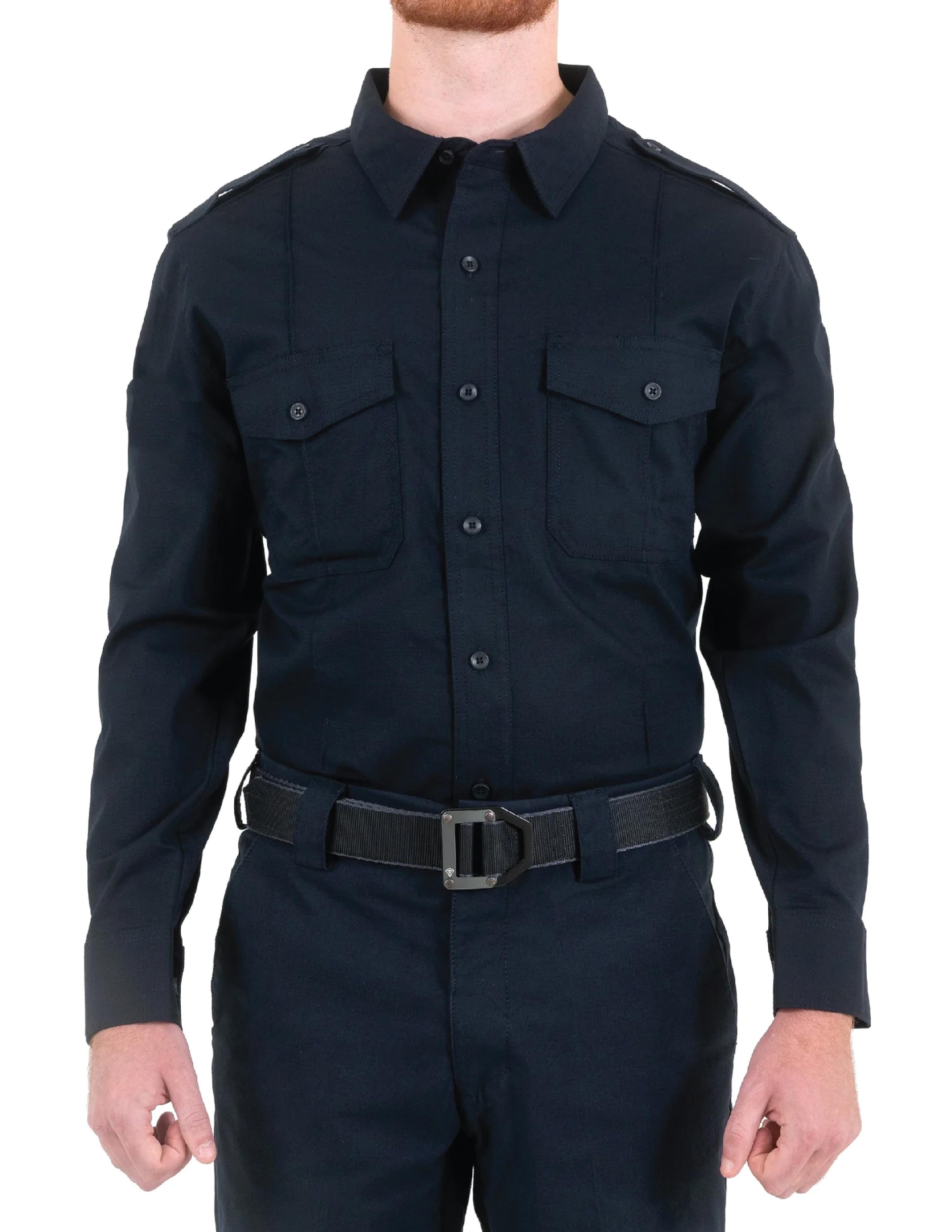 L) STYLE# 111011 MENS FIRST TACTICAL LONG SLEEVE PRO DUTY UNIFORM SHIRT