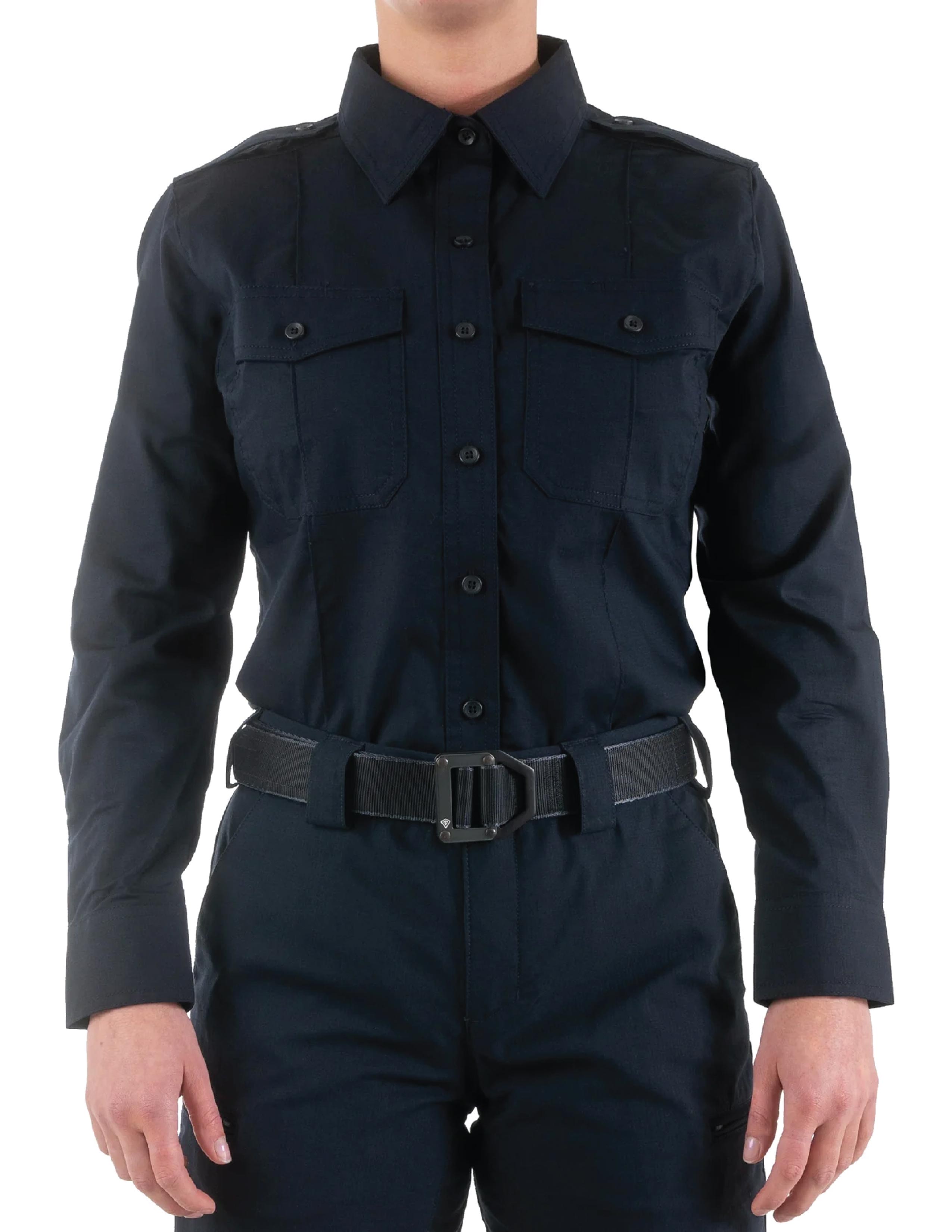 M) STYLE # 121011 WOMENS FIRST TACTICAL LONG SLEEVE PRO DUTY UNIFORM SHIRT