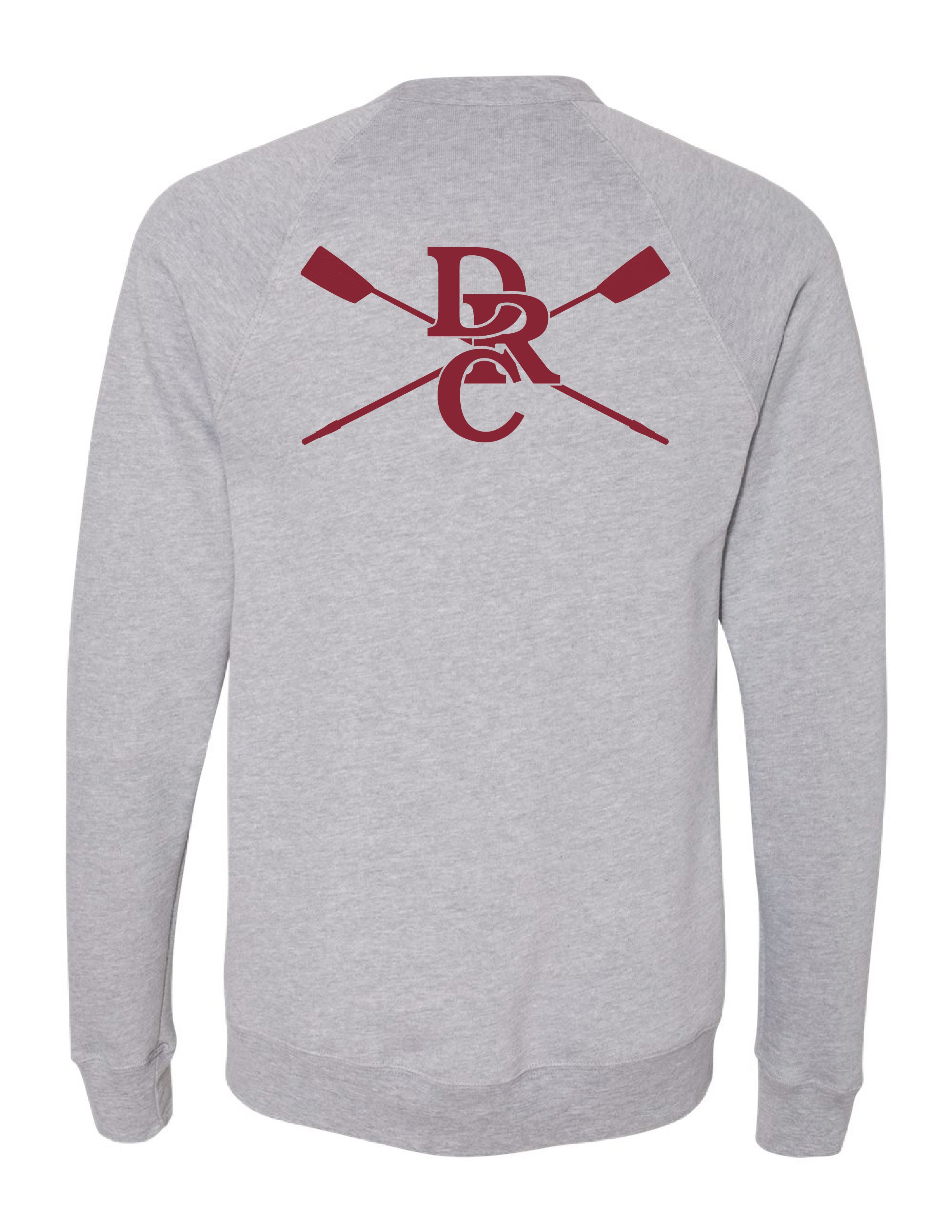 D) BELLA + CANVAS Unisex Sponge Fleece Raglan Crewneck Sweatshirt - 3901, Athletic Heather, - (DRC)