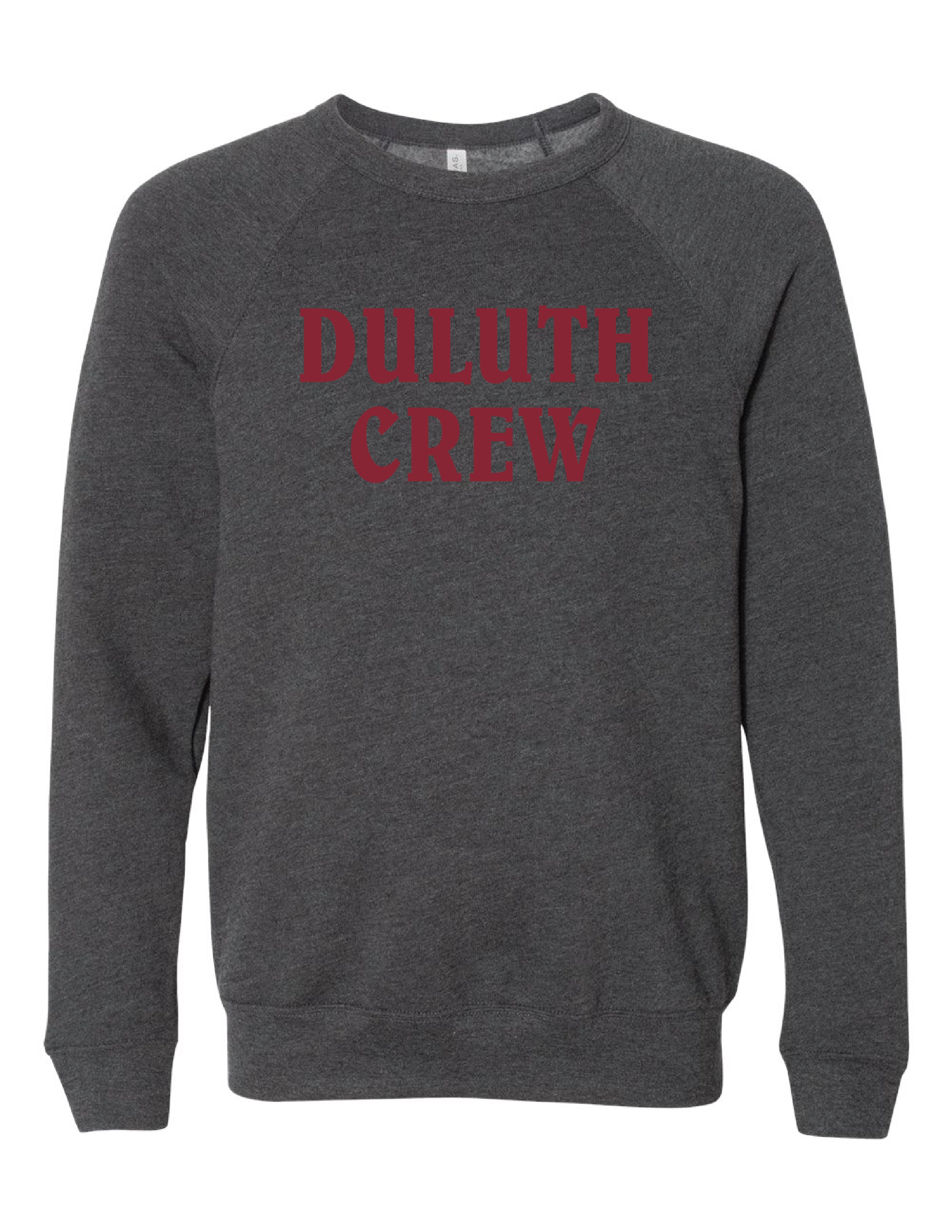 D) BELLA + CANVAS Unisex Sponge Fleece Raglan Crewneck Sweatshirt - 3901, Dark Grey Heather - (DRC)