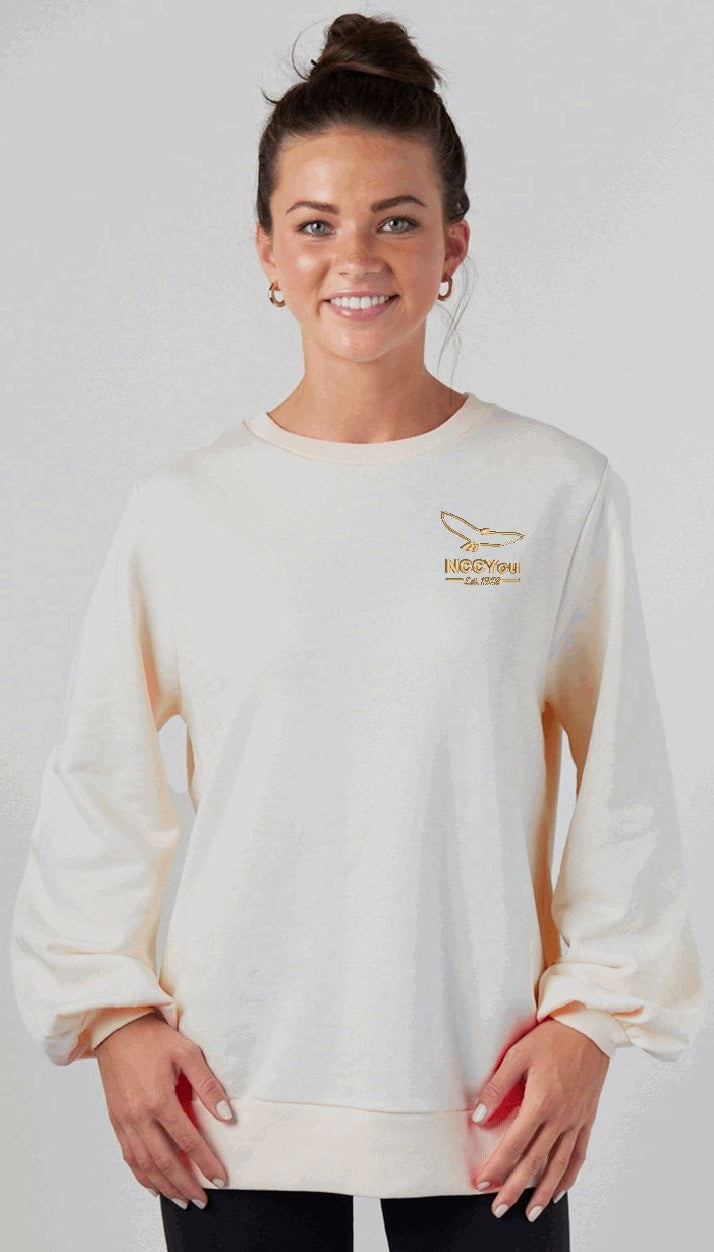 45) *** FRIDAY ONLY ITEM *** STYLE # 31079  ENZA LADIES BALLON SLEEVE CREW