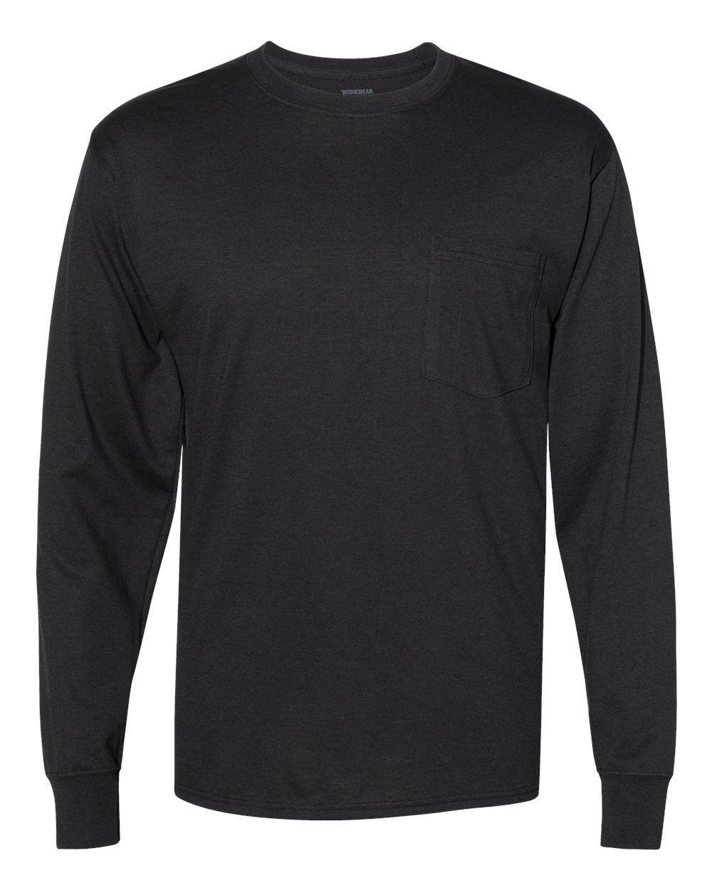D4) W120 Hanes - Workwear Long Sleeve Pocket T-Shirt - SHEARCORE