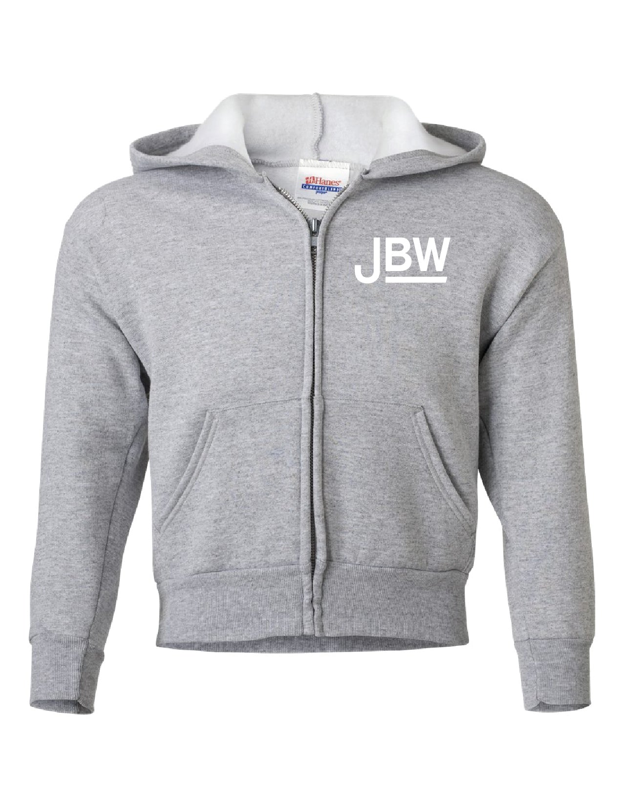 ZZ9C) Hanes - Youth EcoSmart #P480 Full Zip Hooded Sweatshirt - JBW