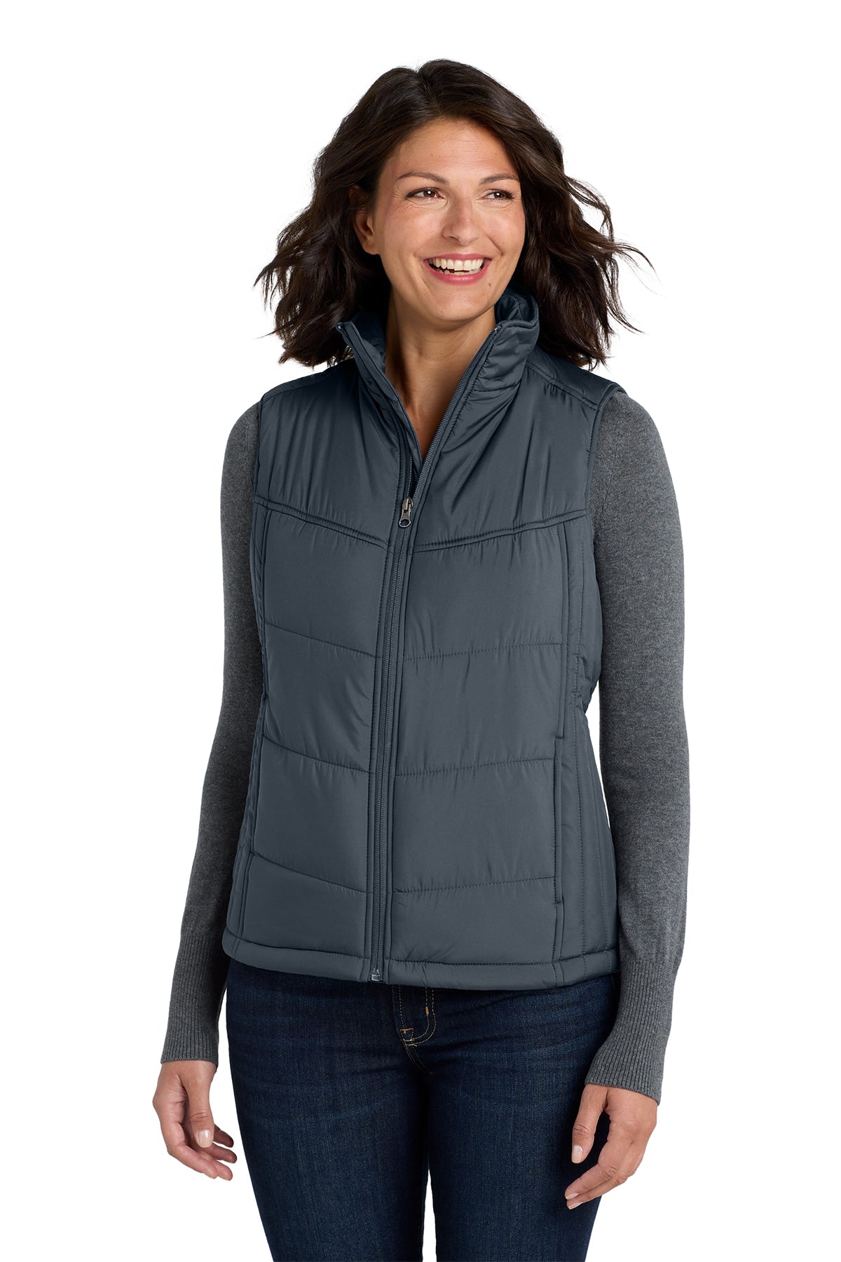 22) STYLE # L709 LADIES PUFFY VEST