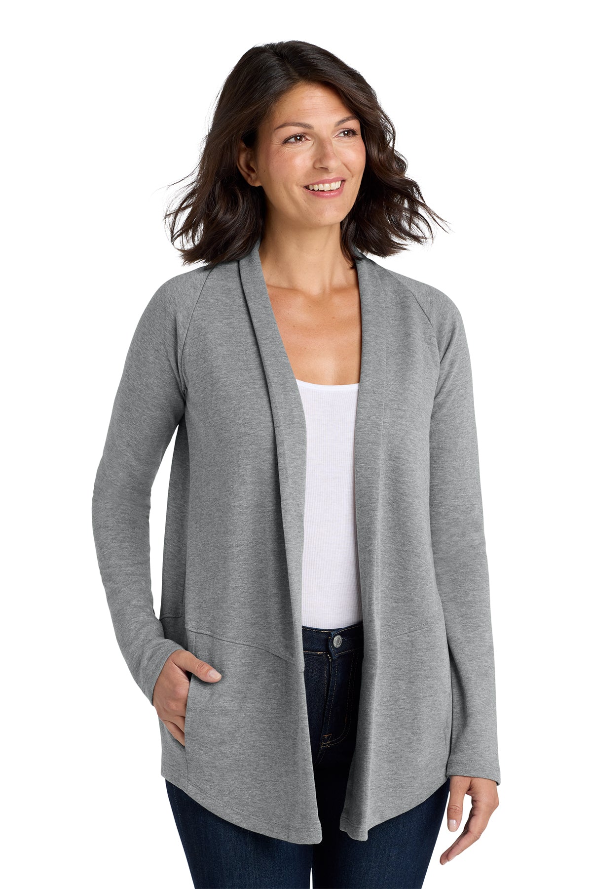 13) STYLE # L807 LADIES INTERLOCK CARDIGAN