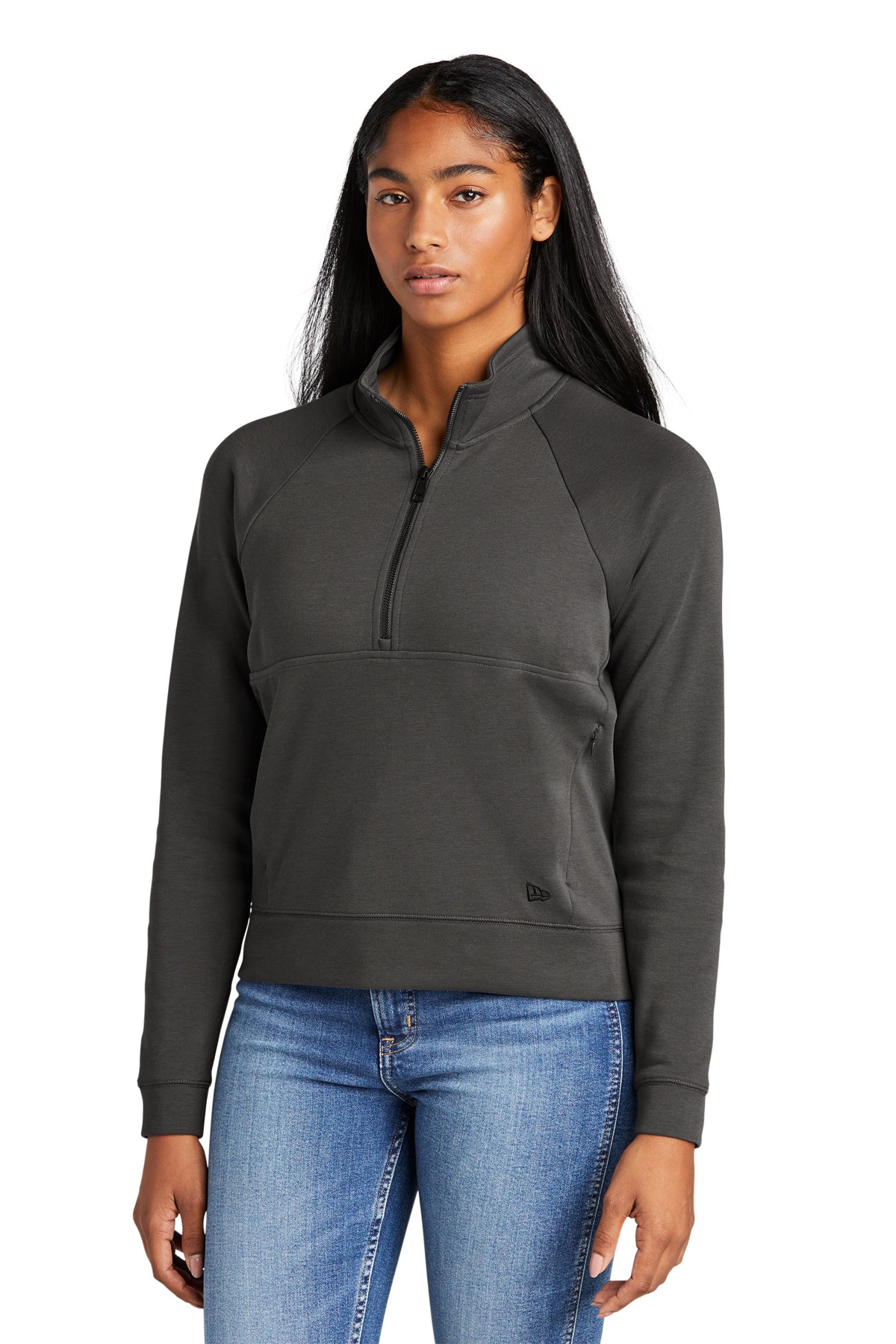 49) *** FRIDAY ONLY ITEM **** STYLE # LNEA541 WOMENS NEW ERA  1/2 ZIP