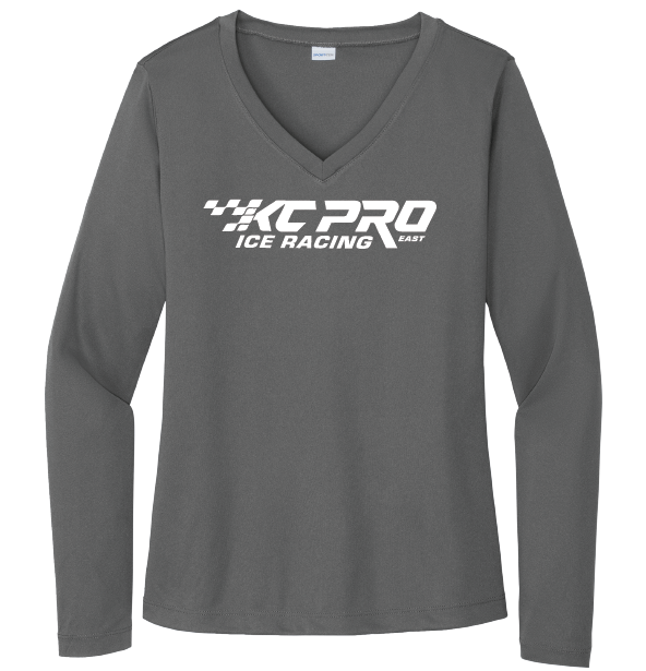 2A: LST353LS Sport-Tek® Women's Long Sleeve PosiCharge® Competitor™ V-Neck Tee (KC)